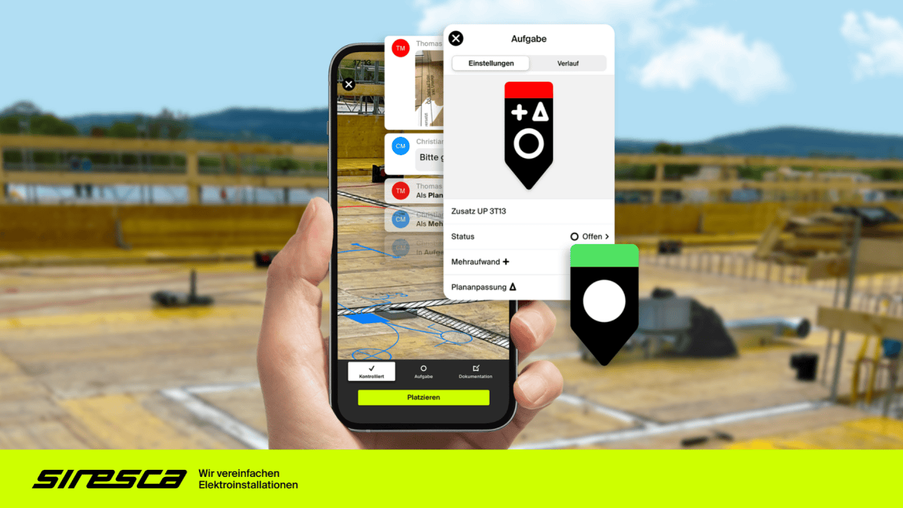 Siresca revolutioniert die Baustellenkommunikation mit neuen Funktionen.